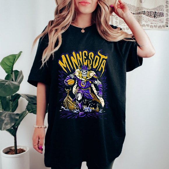 Other - Minnesota Vikings Skeleton Warrenlotas Style Football Shirt, Unisex Style Tee PM